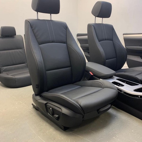 11-18 BMW X3 X4 M-SPORT LEATHER SEATS WHITE, BLACK FRONT REAR SEAT SET f25 f26 sport 3 11-18 BMW X3 X4 M-SPORT LEATHER SEATS WHITE, BLACK FRONT REAR SEAT SET f25 f26 sport - Image 3