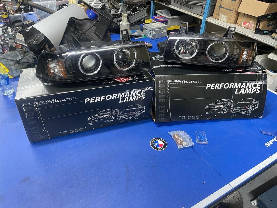 1992-1998 BMW E36 3-Series 2 Door Coupe Headlights LED Halo Black Projector Pair 1 1992-1998 BMW E36 3-Series 2 Door Coupe Headlights LED Halo Black Projector Pair